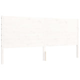 Bed Frame without Mattress White 200x200 cm Solid Wood Pine 3192772