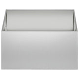 Garden Planter 2 pcs Silver 100 x 100 x 40 cm Galvanised Steel 8005131