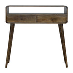 Curved Grey-wash Console Table IN971