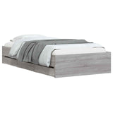 Bed Frame with Storage with Drawer Concrete Grey 80 x 200 cm 3429610