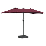 Garden Parasol Bordeaux Red 385 x 209 x 244 cm Polyester 42003287