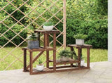 Flower Stand 90x25x73.5 cm Solid Wood Fir 362875