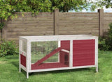 Rabbit Hutch Mocha 103x44x69.5 cm Solid Wood Pine 172298