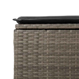 2 Piece Garden Sofa Set with Cushions Grey Poly Rattan Acacia 3328663