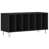 Record Cabinet Black Engineered wood, Iron Medium Modern 831749