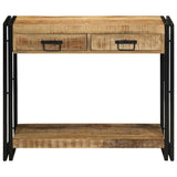 Console Table with Shelf Brown 90 x 33 x 75 cm Solid mango wood 4102736