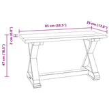 Bench Natural 85 x 35 x 46 cm Solid Reclaim wood 42012400