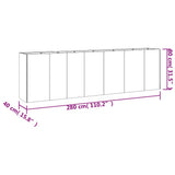 Garden Raised Bed 280x40x80 cm Corten Steel 824528