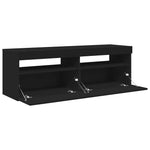 TV Cabinet with LED Lights Black 120x35x40 cm 804374