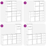 Side Cabinets 5 pcs ODDA 40x24x79 cm Solid Wood Pine 3365364