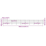 Garden Fence Steel Sturdy Rectangular Modern 277637