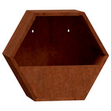 Wall Planters 2 pcs Rusty Corten Steel 46x10x40 cm 823685