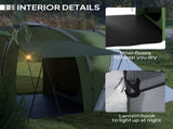 Large Camping Tent Tunnel Tent with 2 Bedroom and Living Area, 2000mm Waterproof, Portable with Bag T3398P349002