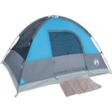 Camping Tent Dome 3-Person Blue Waterproof 94696