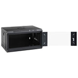 Network Cabinet with Storage Black 53 x 45 x 30 cm Steel 42017647