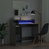 Desk with Shelf Black Oak 97 x 45 x 90 cm Engineered Wood 875242