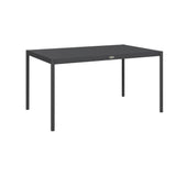 Six-Seater Aluminium Outdoor Table, Durable, Weather-Resistant, Family Garden Furniture T3398P320376