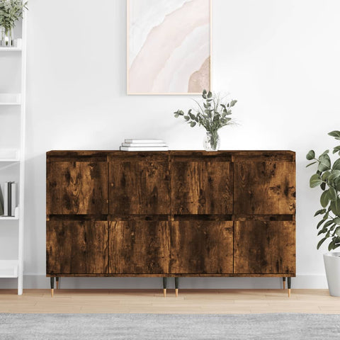 Sideboards 2 pcs Smoked Oak Engineered Wood 3190170