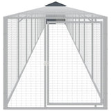 Chicken Cage with Run Anthracite 117x1221x123 cm Galvanised Steel 3189073