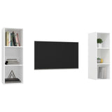 Wall-mounted TV Cabinets 2 pcs White Engineered Wood 3079853