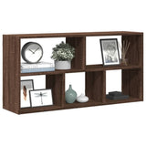 Wall Shelf Brown Oak 100x25x50 cm Engineered Wood 853278