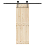 Sliding Door Hardware Kit 200 cm Steel Black 4009725