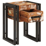 End Table with Drawer 30 x 30 x 40 cm Solid Reclaim Wood 4016716