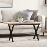 Coffee Table X-Frame 100x50x45.5 cm Solid Wood Pine and Steel 3282754