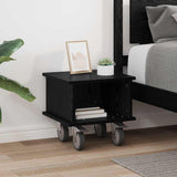 TV Stand Black Oak 37 x 35 x 35 cm Engineered Wood 891049