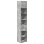 Slim Storage Cabinet Concrete Grey 40x42.5x225 cm Engineered Wood 3281283