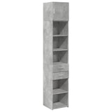 Slim Storage Cabinet Concrete Grey 40x42.5x225 cm Engineered Wood 3281283