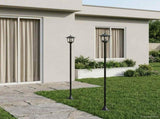 Lamp Post Set with LED Bulb 2 pcs Black 16 x 16 x 156 cm 42042691