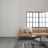 3D Wall Panels with White Brick Design 10 pcs EPS 147203