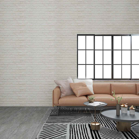 3D Wall Panels with White Brick Design 10 pcs EPS 147203