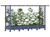 Raised Bed with Trellis and Roof Grey 203 x 40 x 127 cm PP 3423158