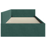 Corner Bed Frame Dark Green 80 cm x 200 cm Velvet 42016063