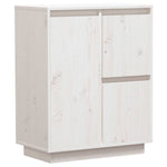 Sideboard White 60x34x75 cm Solid Wood Pine 813391