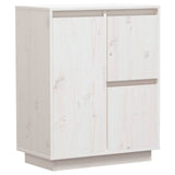 Sideboard White 60x34x75 cm Solid Wood Pine 813391