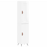 Highboard High Gloss White 34.5x34x180 cm Engineered Wood 3200107