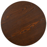 Bistro Table Dark Brown, Black MDF, Steel Compact Round Modern 286419