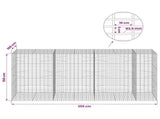 Gabion with 3.5 mm Wire and 5x10 cm Mesh 350x100x150 cm 3462937