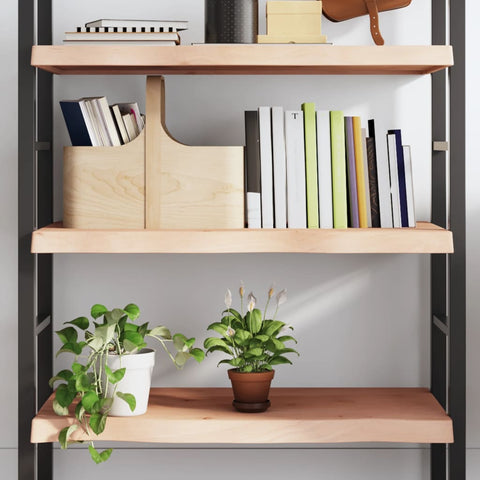 ZNTS Wall Shelf 80x60x cm Untreated Solid Wood Oak 363553