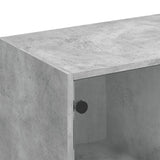 Bookcase with Doors Concrete Grey 136x37x109 cm Engineered Wood 3206513