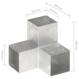 Post Connectors 4 pcs Y Shape Galvanised Metal 101x101 mm 145482