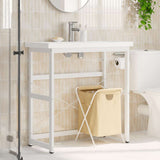 Bathroom Washbasin Frame White 79x38x83 cm Iron 338498
