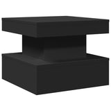 ZNTS Coffee Table with LED Lights Black 50x50x40 cm 839841