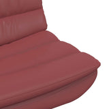 Swivel Chair Wine Red 63 x 75 x 76 cm PU 42007342