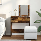Dressing Table with Mirror Smoked Oak 73x46.5x120 cm 848224