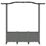 Raised Bed with Trellis and Roof Light Grey 164 x 40 x 144 cm 3423103