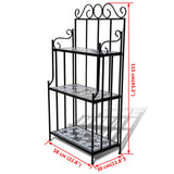 Plant Stand Plant Display Black White Mosaic Pattern 41133